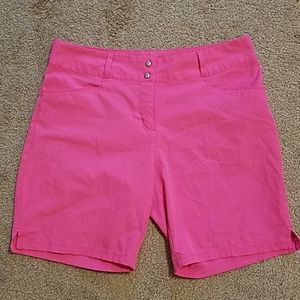Pink Adidas pocket shorts, size 6